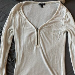 Robbed fitted WHITE EXPRESS top